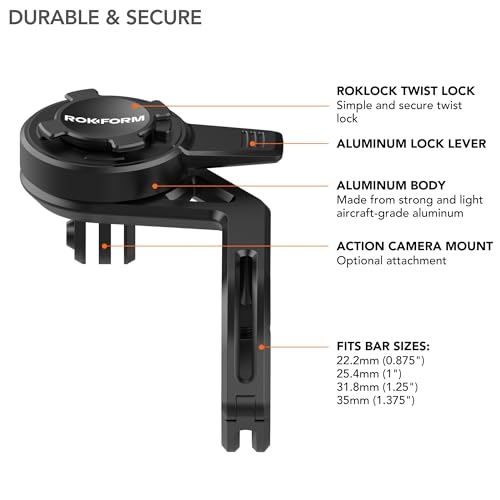 Bike Phone Mount Handlebar Twist Lock Universal Phone Compatible Adjustable Bar Mount Secure Cycling Holder Compact Design