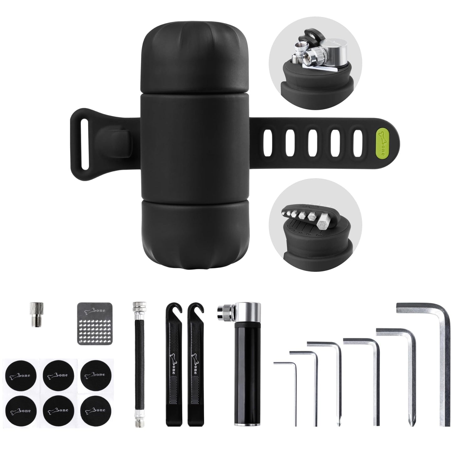 14-in-1 Portable Bike Repair Tool Kit Compact Waterproof Silicone Case Multi Tool Emergency Cycling Maintenance Set