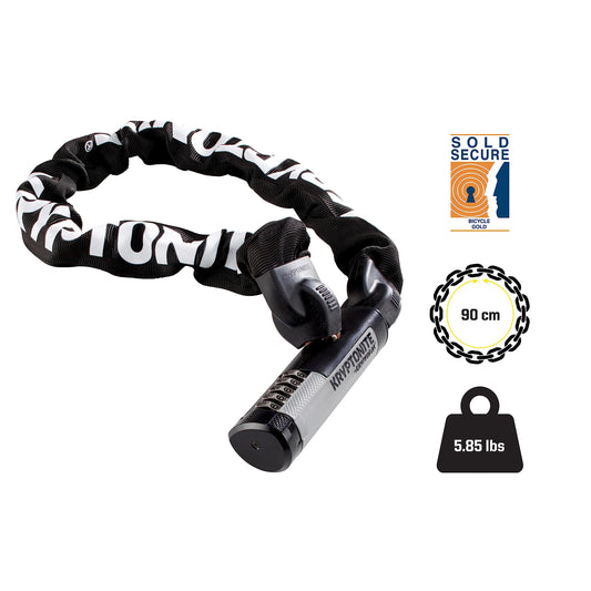 Heavy Duty Bike Chain Lock 5 Digit Combination Anti Theft Sold Secure Gold 3ft E Bike Scooter Secure Lock