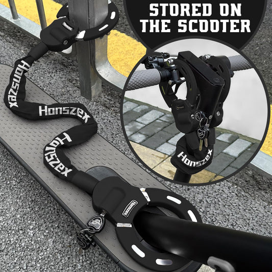 Heavy Duty Anti Theft Handcuff Chain Lock Waterproof Security Lock with Key for Electric Scooter Bike E Bike Motorcycle