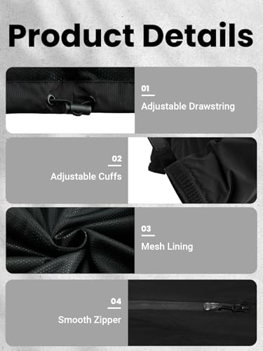 Men’s Reflective Waterproof Lightweight Packable Rain Jacket Hooded Windbreaker Cycling Running Outdoor Gear