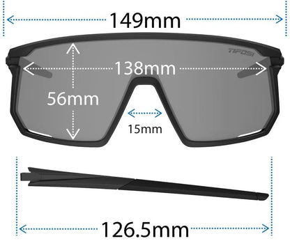 Tifosi Optics Moab Sunglasses (Matte White (Clarion Blue/AC Red/Clear))