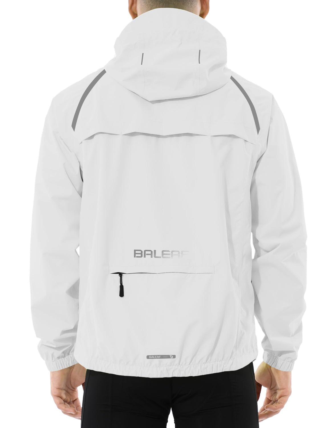 Men’s Waterproof Lightweight Packable Rain Jacket Windbreaker Hooded Reflective Cycling Running Hiking Outdoor Gear