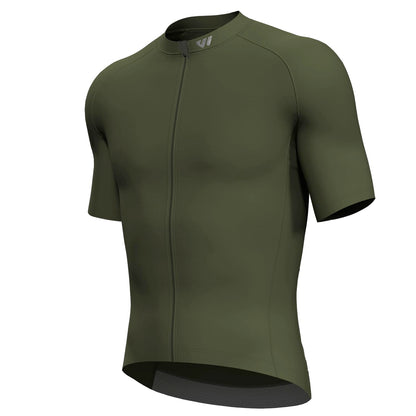 Men’s Cycling Jersey Short Sleeve Full Zipper Breathable Quick Dry Rear Pockets Road Bike Performance Shirt
