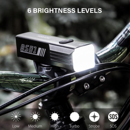 USB Rechargeable Bike Headlight Super Bright Night Riding IP65 Waterproof Quick Release Mount Compact Urban MTB Light