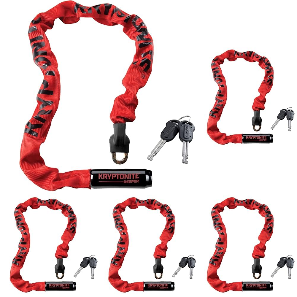 Heavy Duty Bike Chain Lock Anti Theft Steel Chain with Keys 2.8ft Secure Bicycle Motorcycle Lock