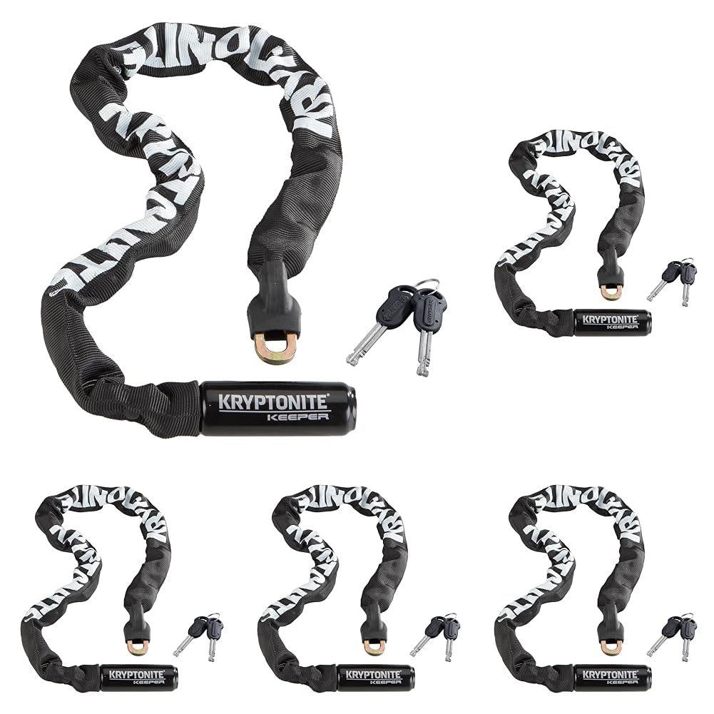 Heavy Duty Bike Chain Lock Anti Theft Steel Chain with Keys 2.8ft Secure Bicycle Motorcycle Lock