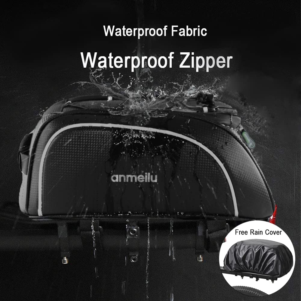 Waterproof Bike Rear Rack Bag Bicycle Trunk Pannier Storage Cargo Seat Luggage Commuter Cycling Bag Compact Multi Use