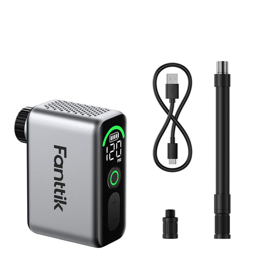 Compact Electric Mini Bike Pump 120PSI Fast Inflate Auto Stop Presta Schrader Valve Lightweight Portable Tire Inflator Road MTB E Bike