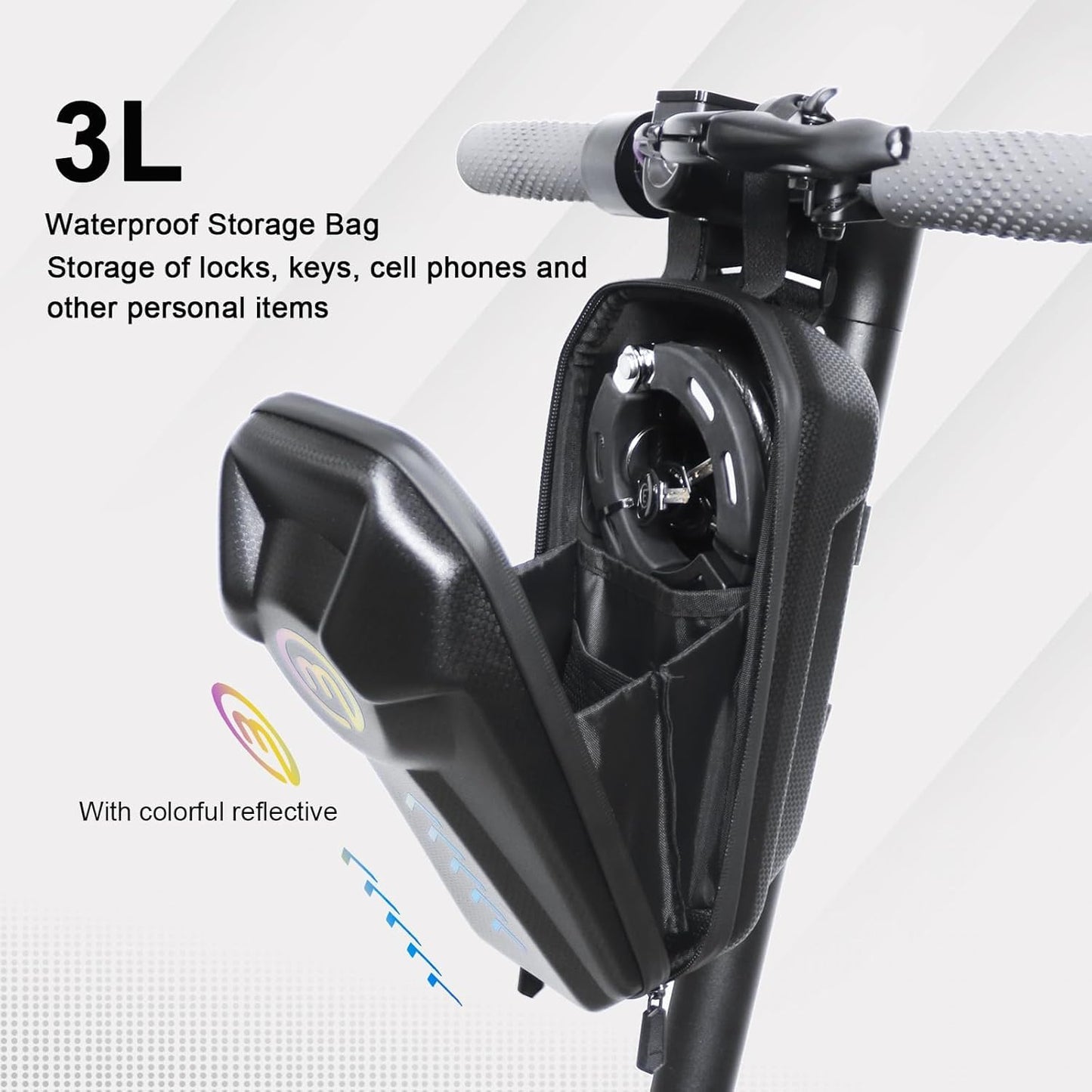 Heavy Duty Anti Theft Bike Chain Lock 8mm with Keys Weather Resistant Security Lock for E Bike Electric Scooter Motorcycle