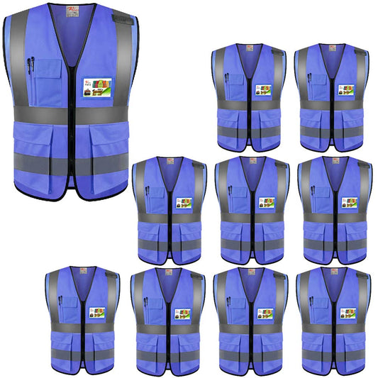 High Visibility Reflective Safety Vest with Pockets Wholesale Work Safety Vest Neon Mesh Adjustable Unisex Outdoor Gear
