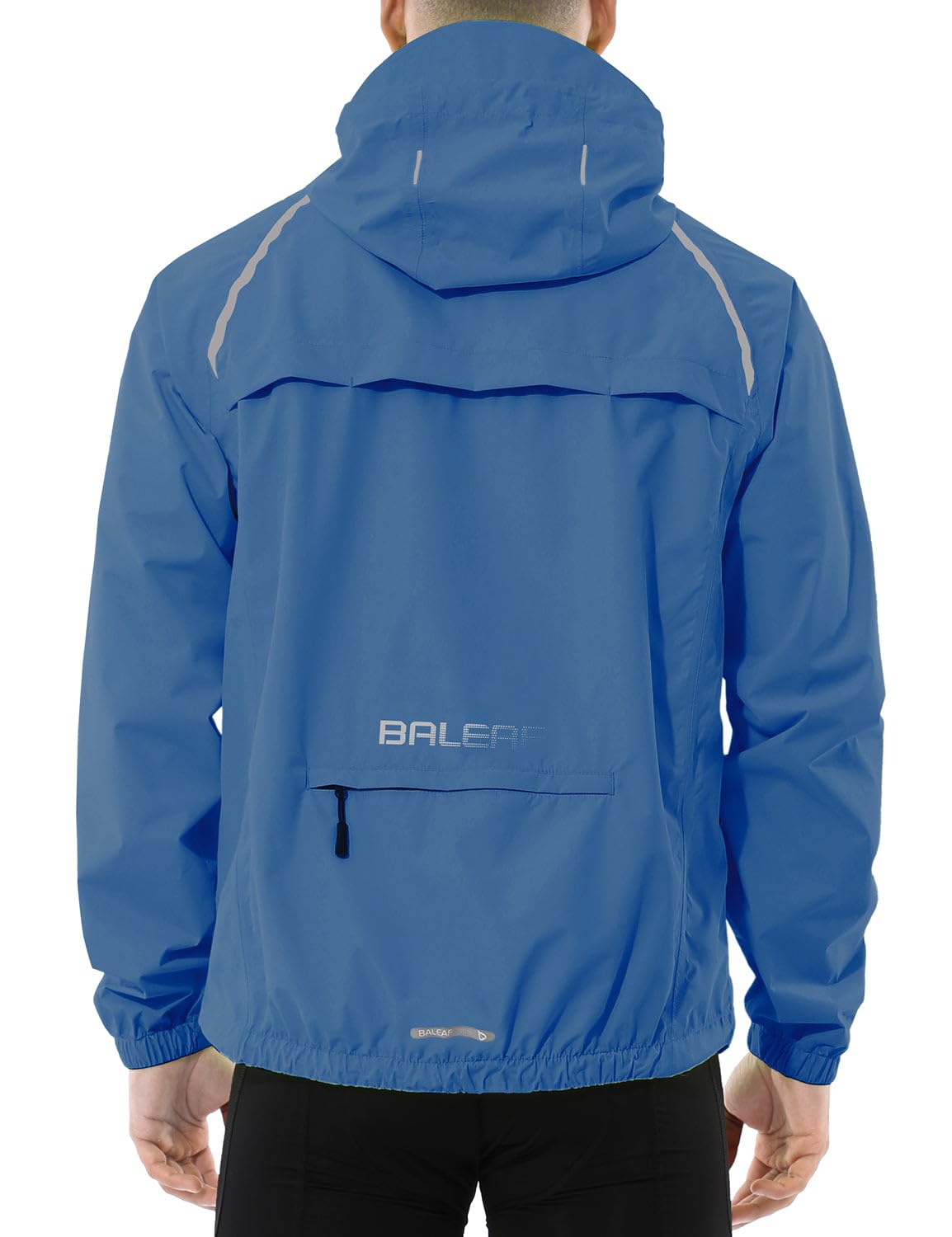 Men’s Waterproof Lightweight Packable Rain Jacket Windbreaker Hooded Reflective Cycling Running Hiking Outdoor Gear