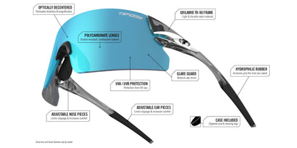 Cycling Sport Sunglasses Lightweight UV Protection Road and Gravel Performance Glasses Wraparound Lens Durable Frame Adjustable Fit