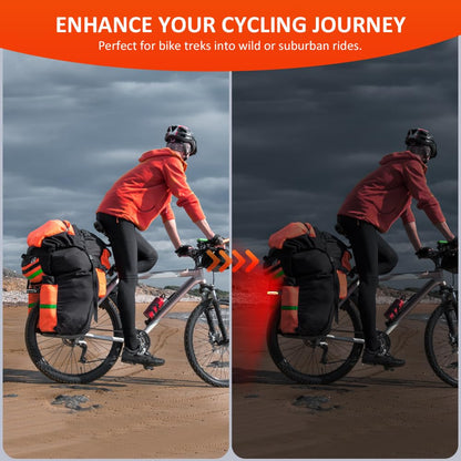 Smart Bike Tail Light Turn Signal Alarm Horn Remote Control Rechargeable Auto Sensing Bicycle Safety Rear Light Compact Waterproof