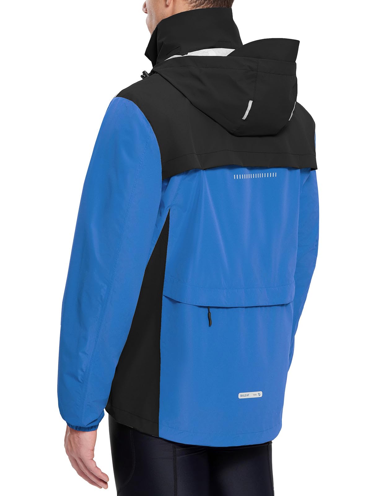 Men’s Waterproof Lightweight Packable Rain Jacket Windbreaker Hooded Reflective Cycling Running Hiking Outdoor Gear