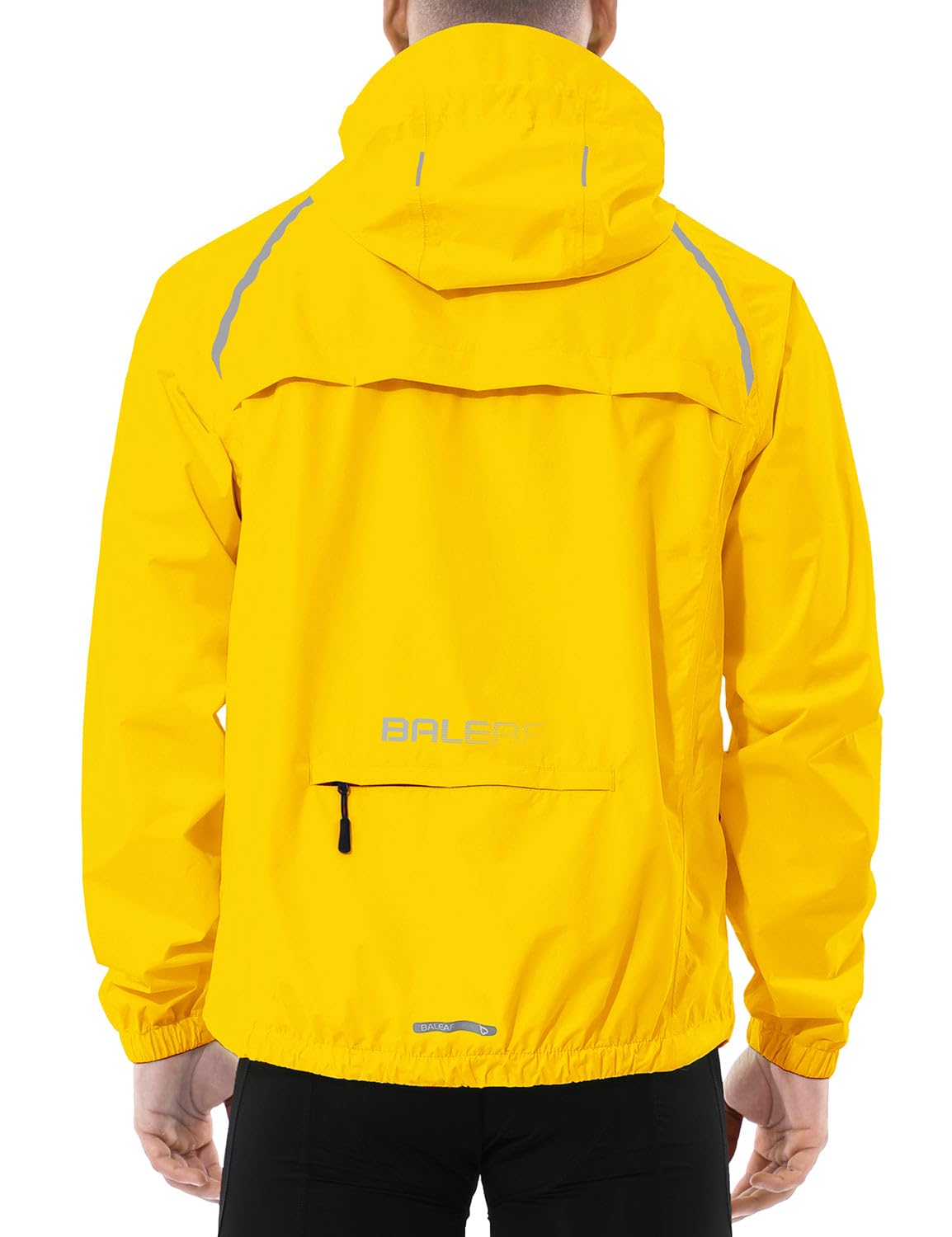 Men’s Waterproof Lightweight Packable Rain Jacket Windbreaker Hooded Reflective Cycling Running Hiking Outdoor Gear