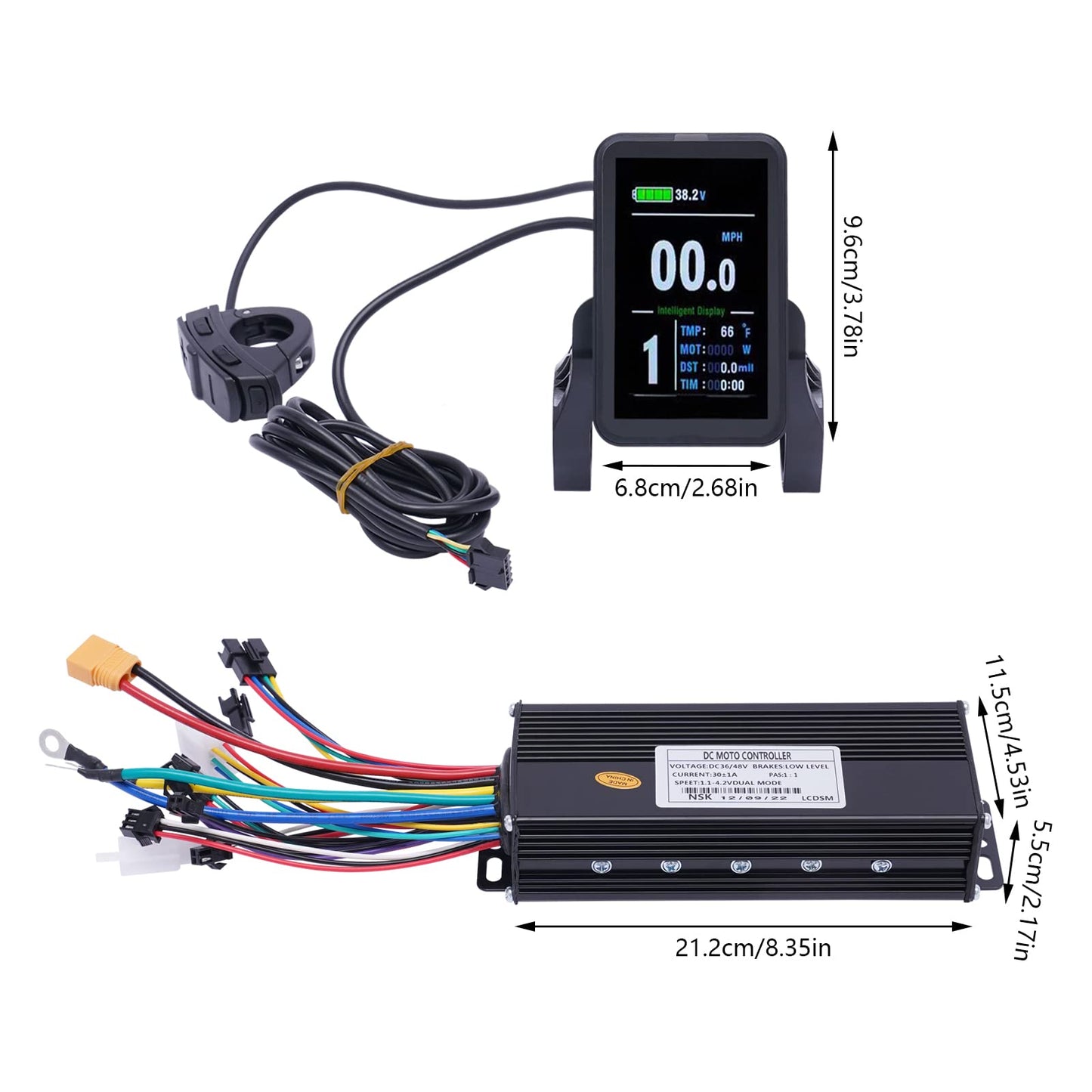Electric Bike Conversion Kit 48V 1000W 700C Hub Motor Dual Mode Controller LCD Display PAS Adjustable Speed E Bike Conversion System