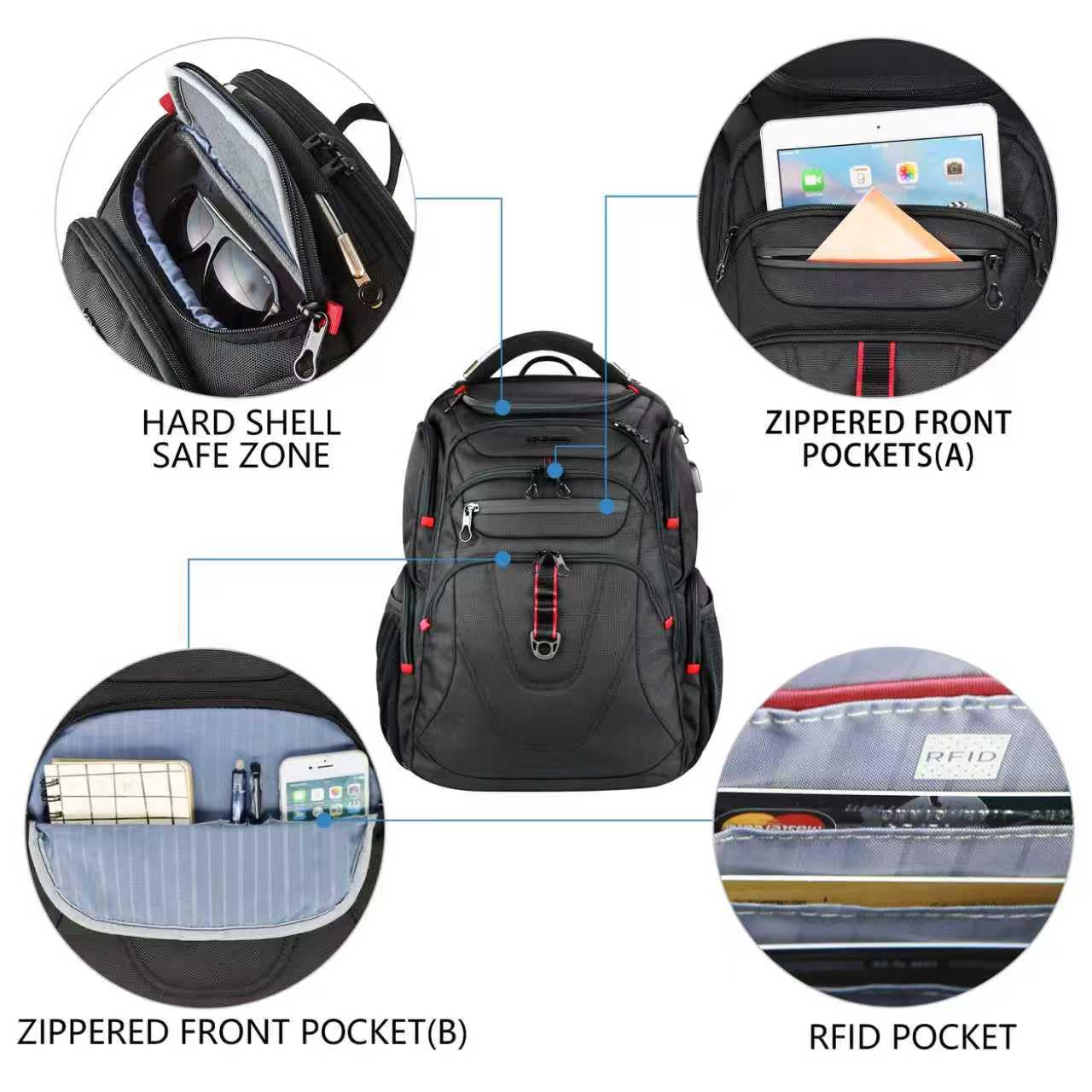 KROSER Friendly Travel Laptop Backpack Water-Repellent Daypack Business Backpack