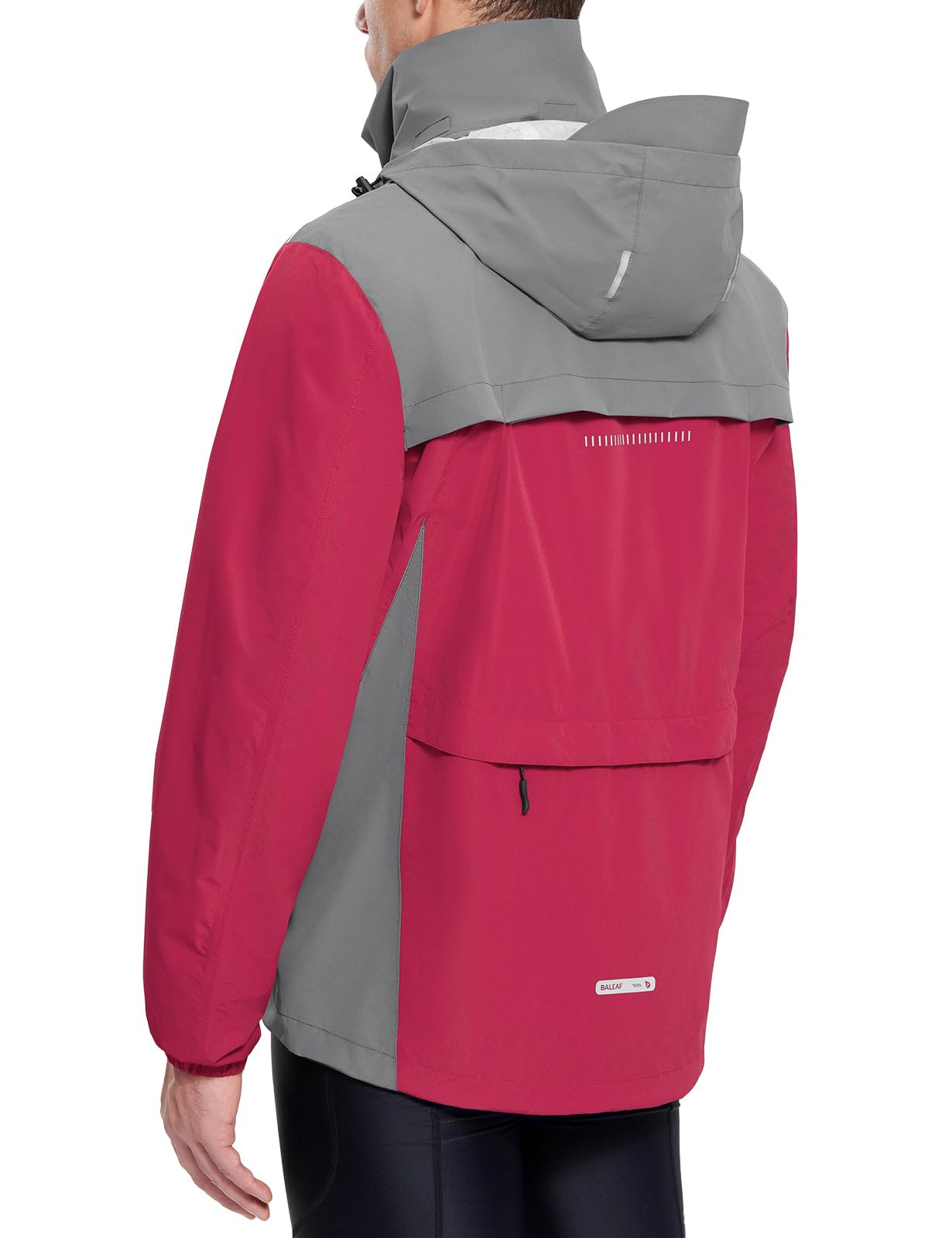 Men’s Waterproof Lightweight Packable Rain Jacket Windbreaker Hooded Reflective Cycling Running Hiking Outdoor Gear