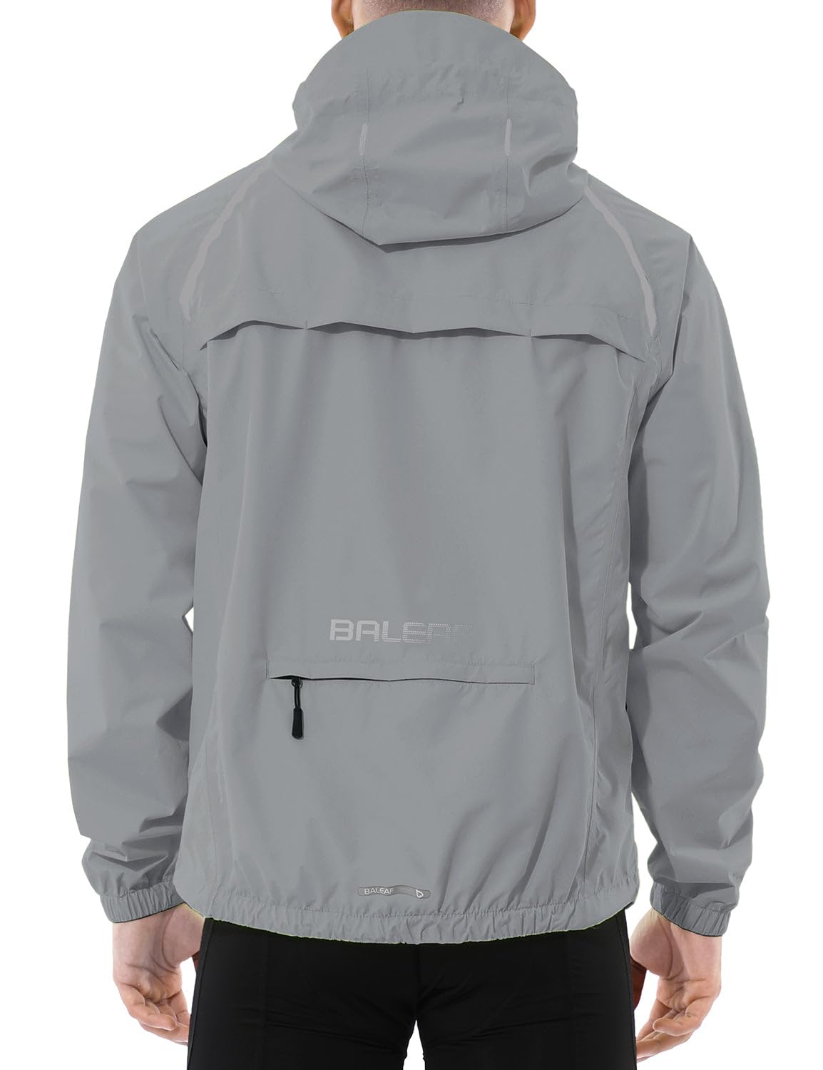 Men’s Waterproof Lightweight Packable Rain Jacket Windbreaker Hooded Reflective Cycling Running Hiking Outdoor Gear