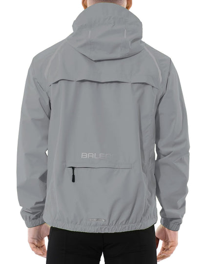Men’s Waterproof Lightweight Packable Rain Jacket Windbreaker Hooded Reflective Cycling Running Hiking Outdoor Gear