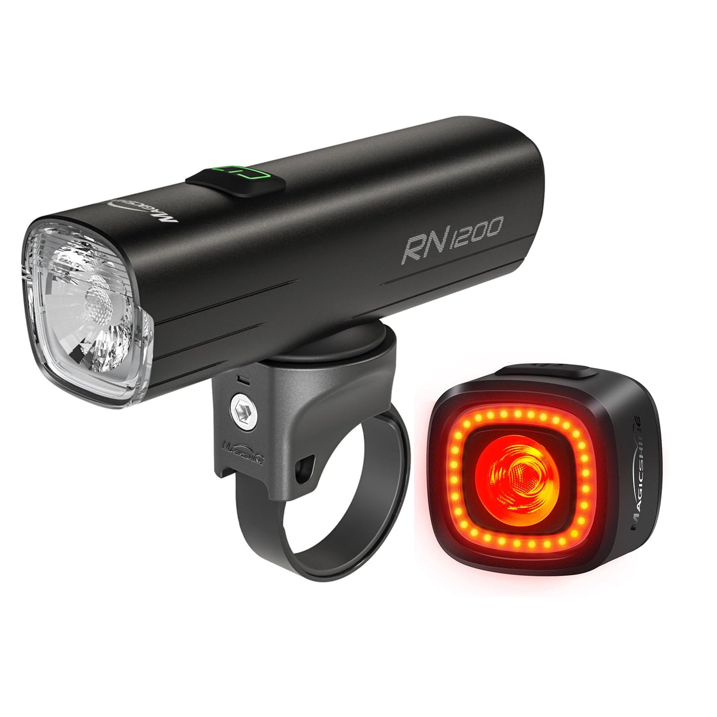 USB Rechargeable Bike Headlight and Taillight Set 1200LM 150LM Night Riding Waterproof Compact
