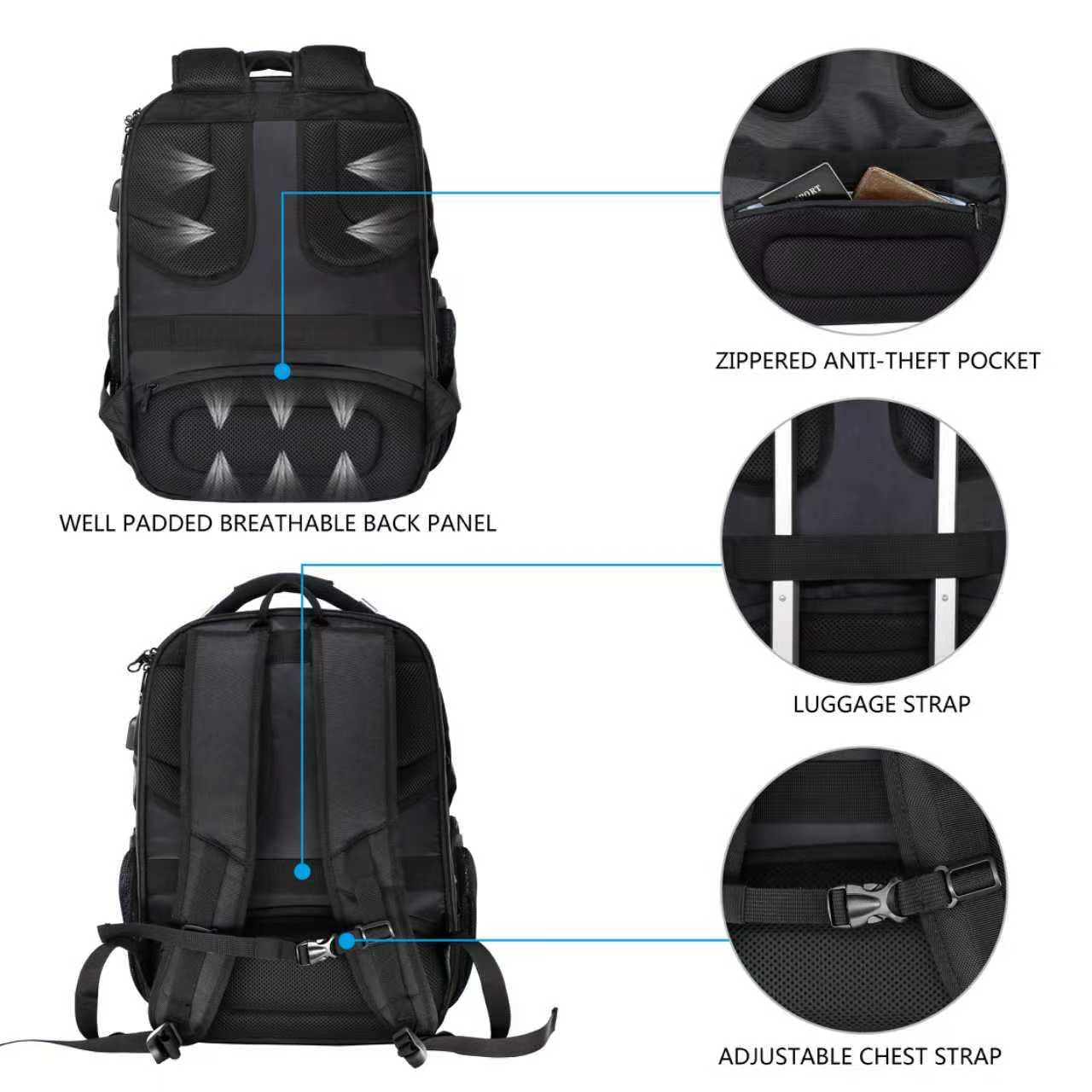 KROSER Friendly Travel Laptop Backpack Water-Repellent Daypack Business Backpack