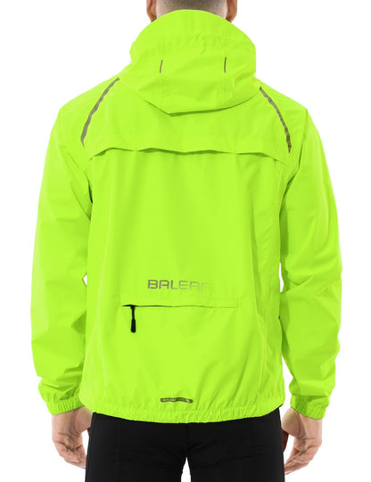 Men’s Waterproof Lightweight Packable Rain Jacket Windbreaker Hooded Reflective Cycling Running Hiking Outdoor Gear