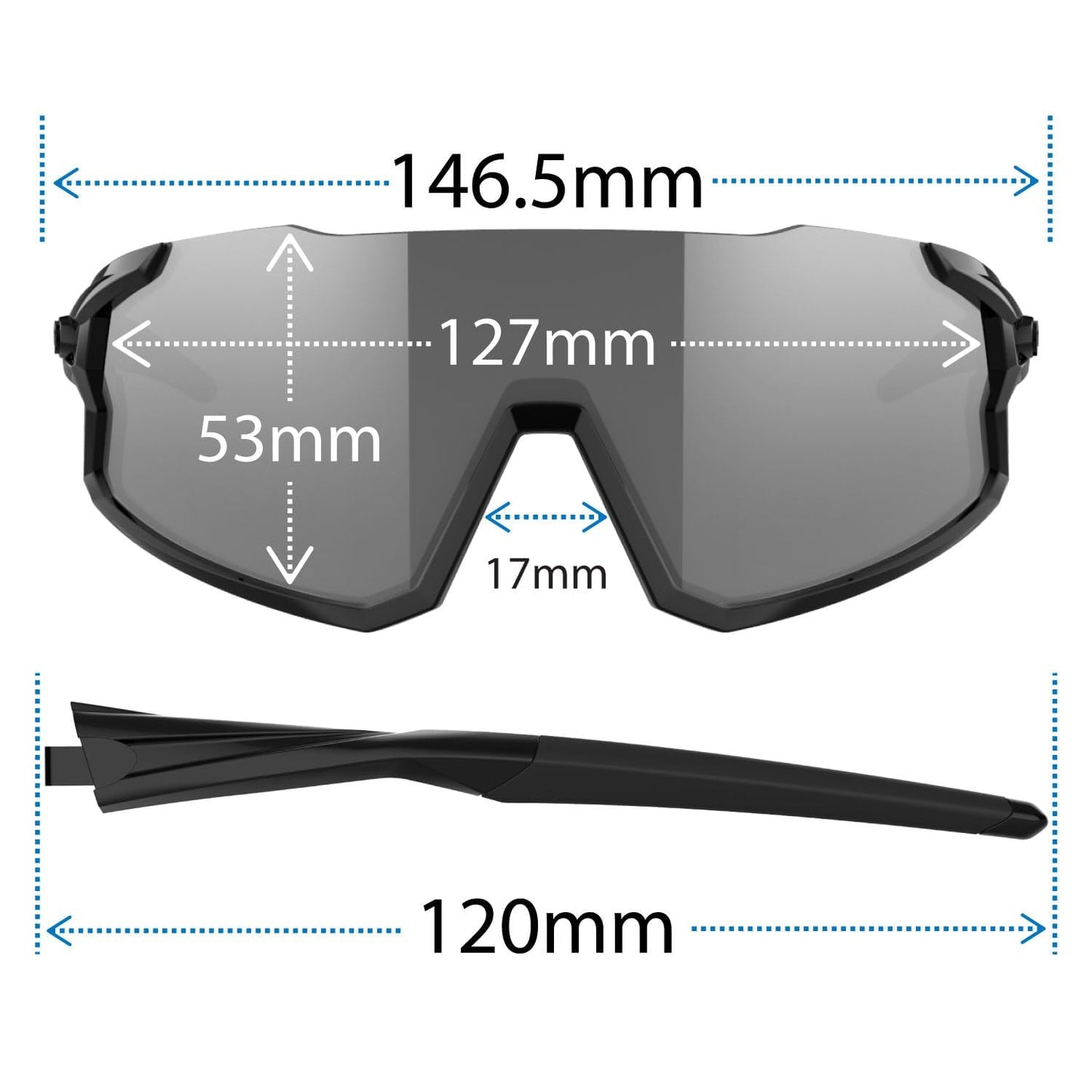 Cycling Sport Sunglasses UV Protection Lightweight Wraparound Lens Road MTB Gravel Performance Glasses Durable Frame Outdoor Multi Sport Use