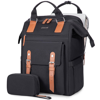 Laptop Backpack for Women Work Travel Commuter College School Bag Lightweight Multi Pocket Casual Daypack Fits Daily Essentials
