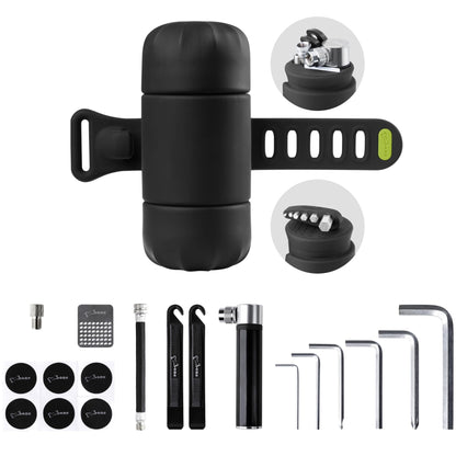 14-in-1 Portable Bike Repair Tool Kit Compact Waterproof Silicone Case Multi Tool Emergency Cycling Maintenance Set