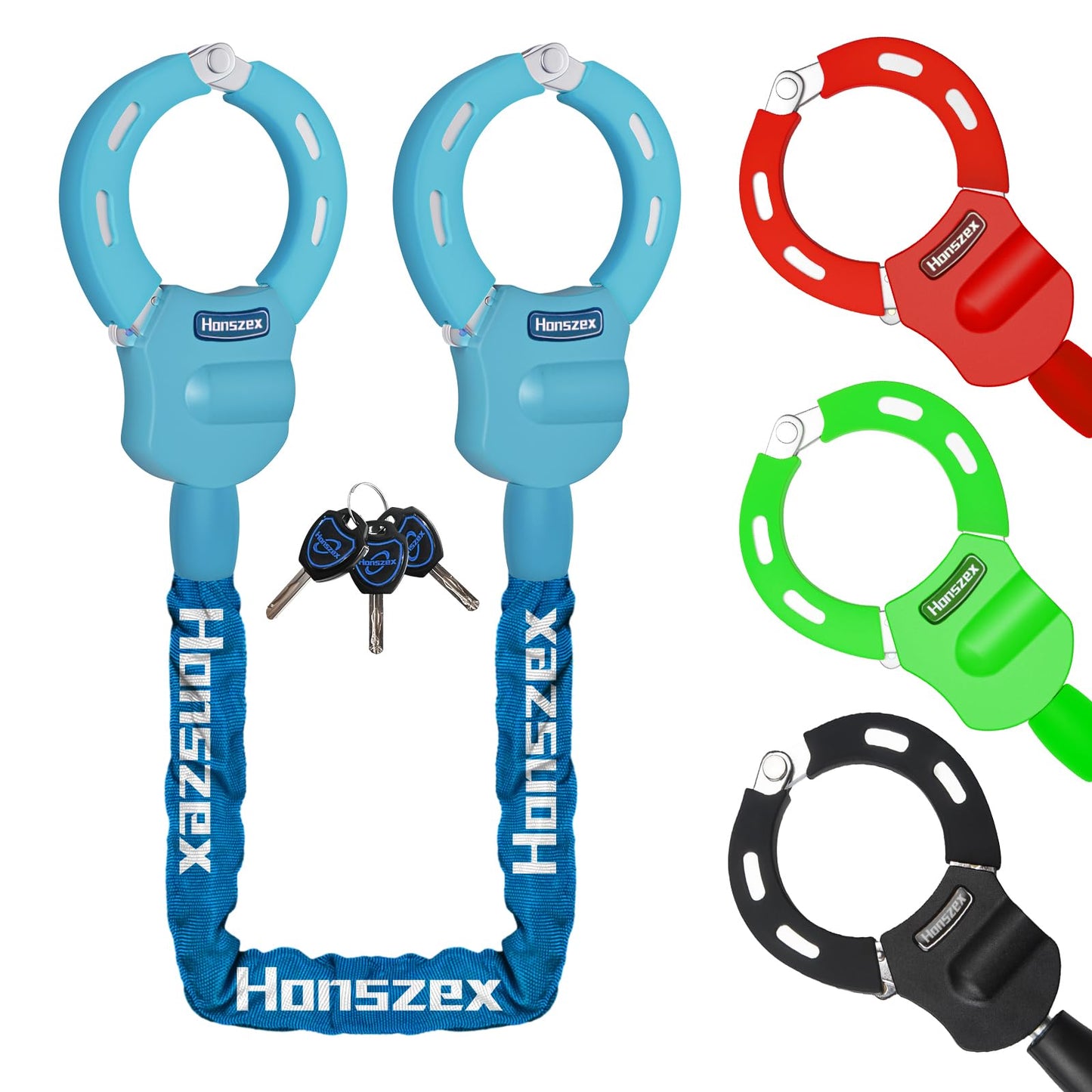 Heavy Duty Anti Theft Handcuff Chain Lock Waterproof Security Lock with Key for Electric Scooter Bike E Bike Motorcycle