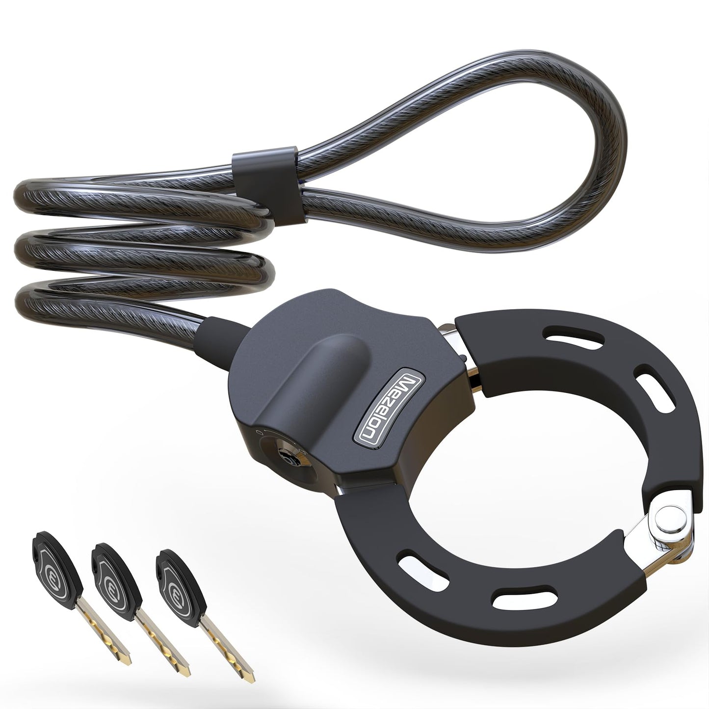 Heavy Duty Anti Theft Bike Chain Lock 8mm with Keys Weather Resistant Security Lock for E Bike Electric Scooter Motorcycle
