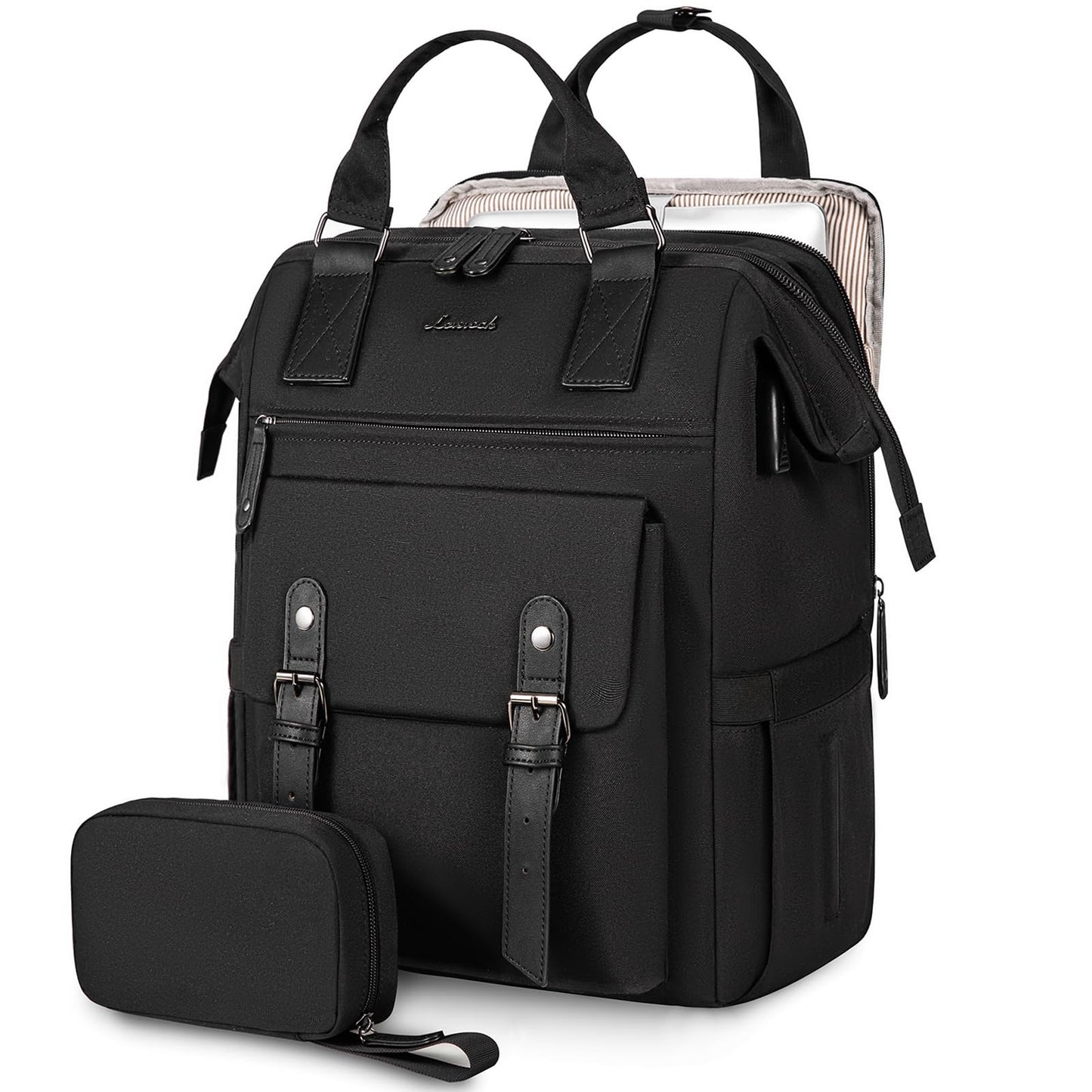 Laptop Backpack for Women Work Travel Commuter College School Bag Lightweight Multi Pocket Casual Daypack Fits Daily Essentials