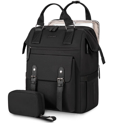 Laptop Backpack for Women Work Travel Commuter College School Bag Lightweight Multi Pocket Casual Daypack Fits Daily Essentials