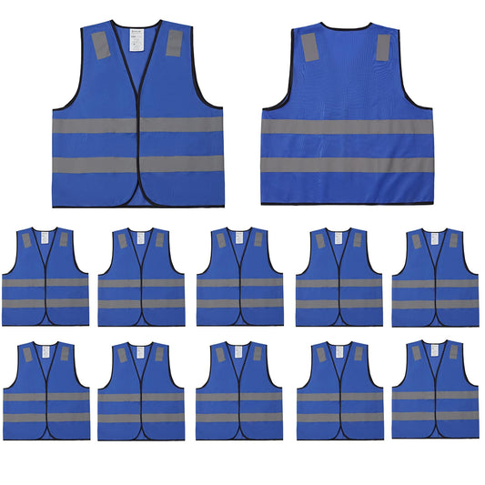 High Visibility Reflective Safety Vest Bulk Pack Class 2 Yellow Construction Work Vest Unisex Lightweight Durable Workwear