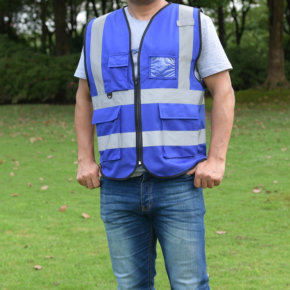 High Visibility Reflective Safety Vest with Pockets Wholesale Work Safety Vest Neon Mesh Adjustable Unisex Outdoor Gear