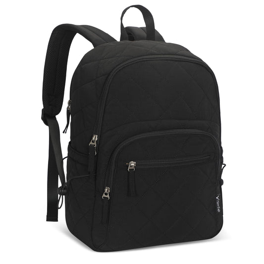 Quilted Travel Laptop Backpack Lightweight Puffer Style 16 Inch Laptop Compatible Casual Daypack Personal Item Bag