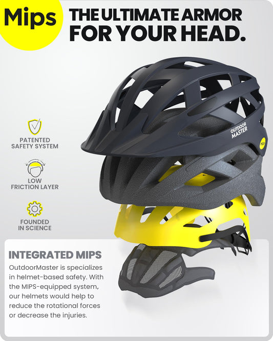 MIPS Cycling Helmet with Removable Liners Ventilated Adjustable Fit Lightweight Multi Use Bike Helmet