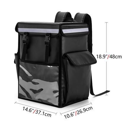 Insulated Food Delivery Backpack Waterproof Top Front Loading Multi Compartment Thermal Courier Bag Bike Delivery Compact Heavy Duty