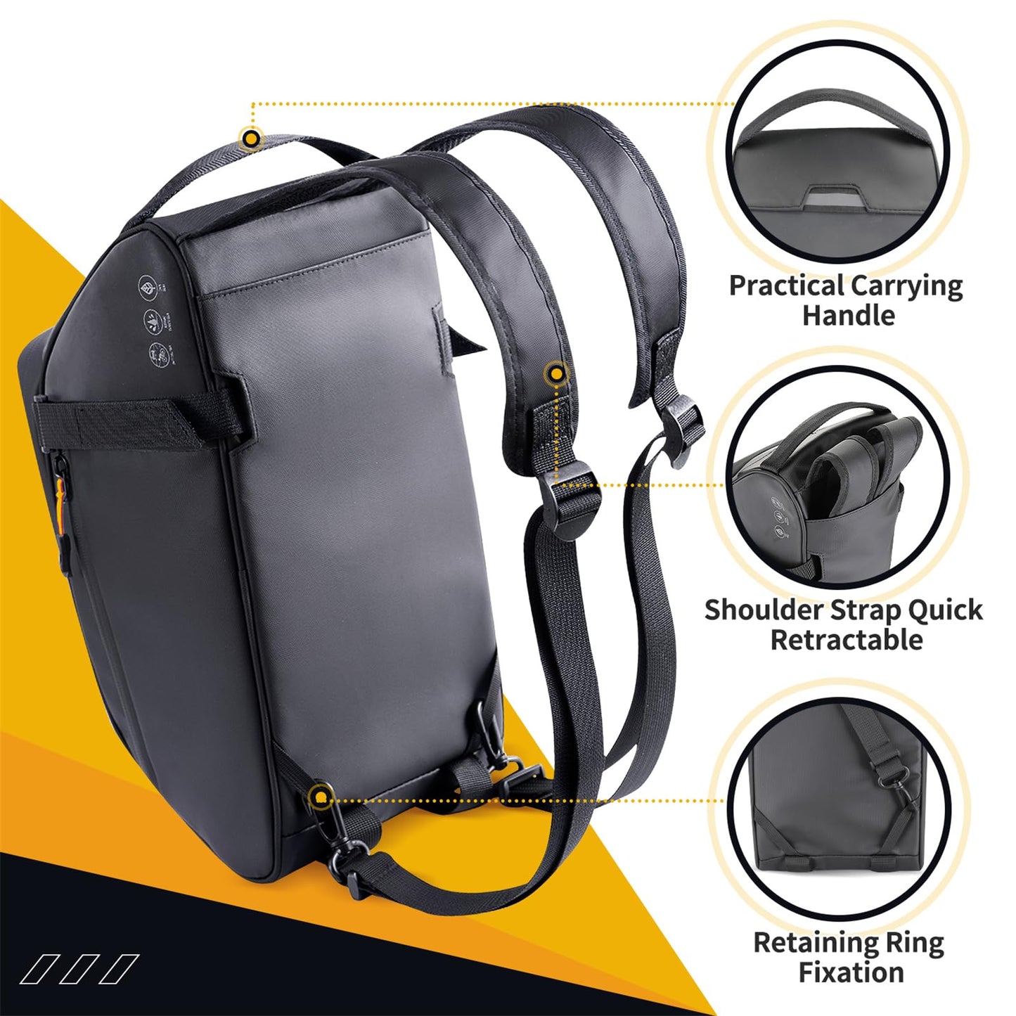 Waterproof Bike Rear Rack Bag 7L Reflective Bicycle Trunk Pannier Storage Saddle Carrier Compact Cycling Outdoor Travel