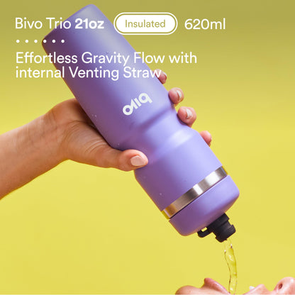 Insulated Stainless Steel Bike Water Bottle 21oz High Flow Nozzle Fits Most Cages Keeps Drinks Cold Long Lasting Dishwasher Safe