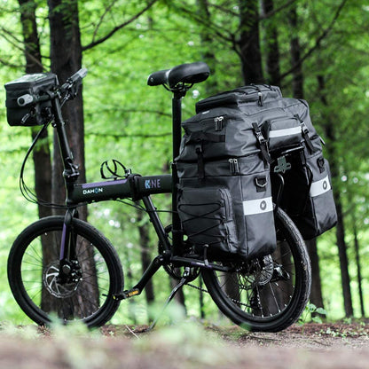 Bike Pannier Bag Set 3 in 1 Cargo Rack Shoulder Laptop Compatible Waterproof Cycling Storage Bag Commuter Bicycle Rack Bag