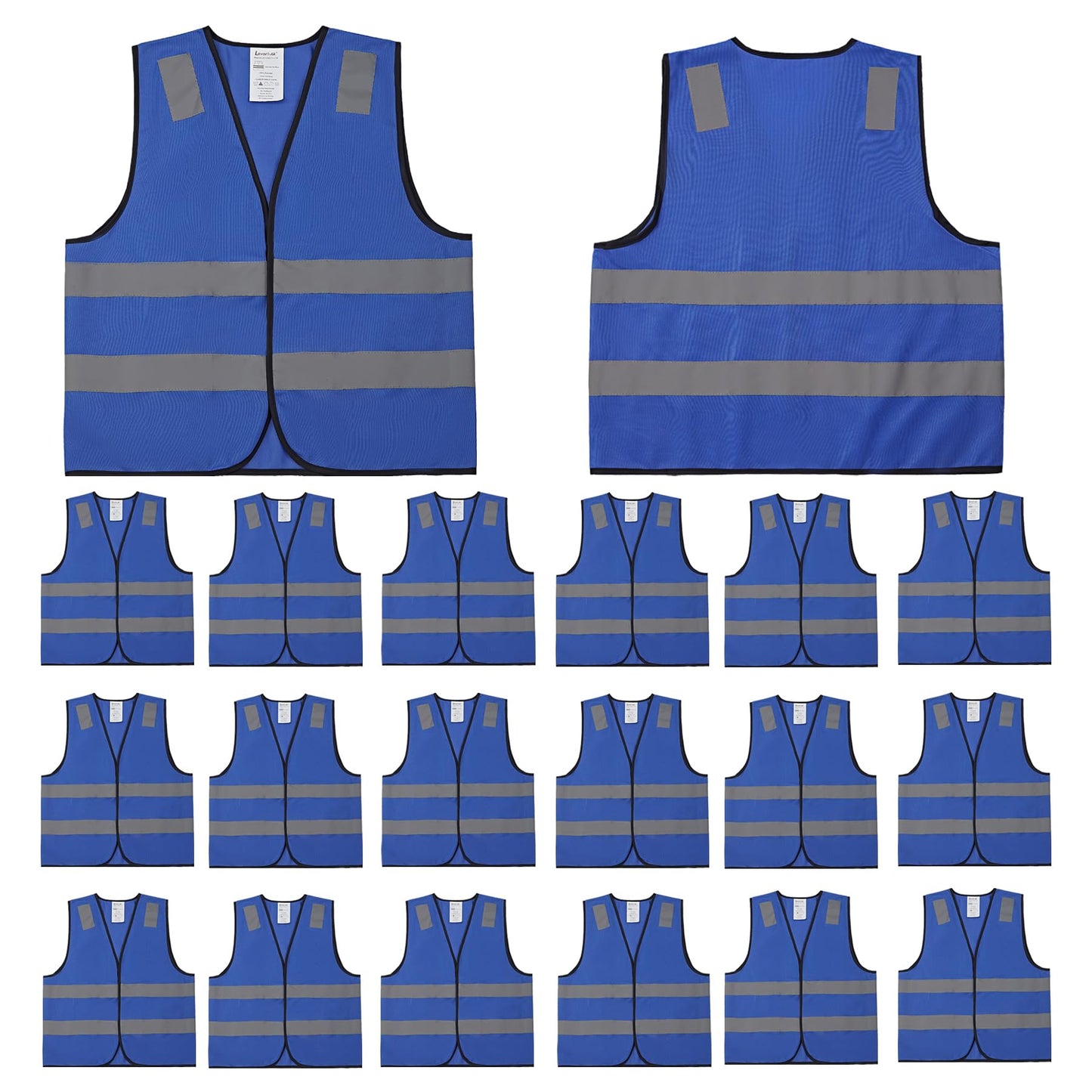 High Visibility Reflective Safety Vest Bulk Pack Class 2 Yellow Construction Work Vest Unisex Lightweight Durable Workwear