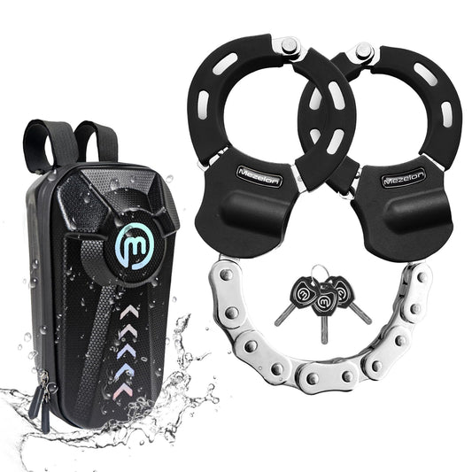 Heavy Duty Anti Theft Bike Chain Lock 8mm with Keys Weather Resistant Security Lock for E Bike Electric Scooter Motorcycle