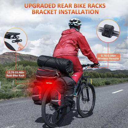 Smart Bike Tail Light Turn Signal Alarm Horn Remote Control Rechargeable Auto Sensing Bicycle Safety Rear Light Compact Waterproof