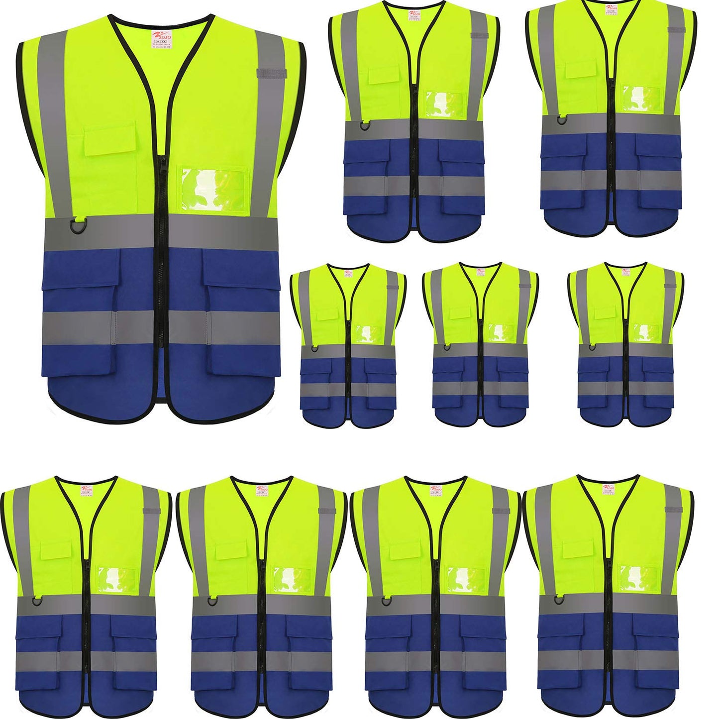High Visibility Reflective Safety Vest with Pockets Wholesale Work Safety Vest Neon Mesh Adjustable Unisex Outdoor Gear