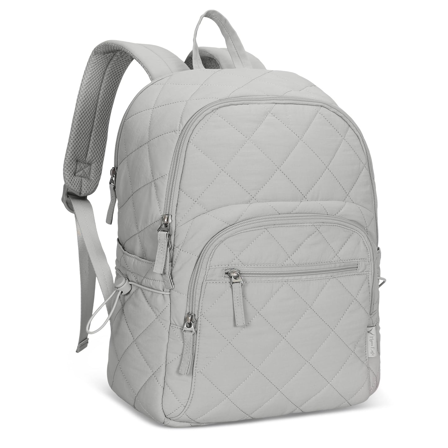 Quilted Travel Laptop Backpack Lightweight Puffer Style 16 Inch Laptop Compatible Casual Daypack Personal Item Bag