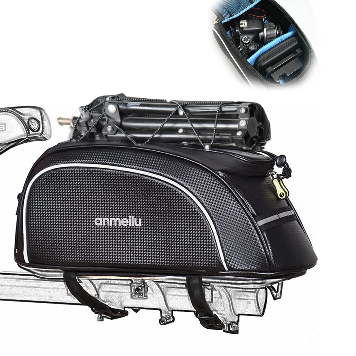 Waterproof Bike Rear Rack Bag Bicycle Trunk Pannier Storage Cargo Seat Luggage Commuter Cycling Bag Compact Multi Use