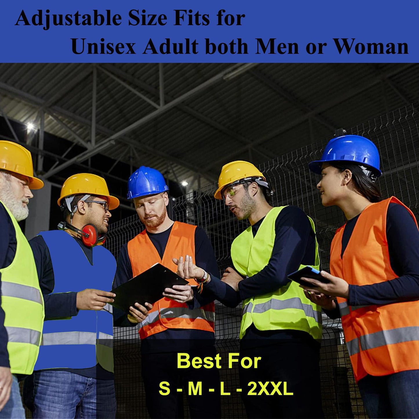 High Visibility Reflective Safety Vest Bulk Pack Class 2 Yellow Construction Work Vest Unisex Lightweight Durable Workwear